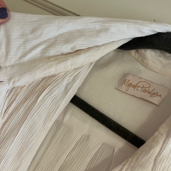 Guc Myrah Penazola White Kundalini kaftan Shirt Midi Dress - Picture 8 of 10